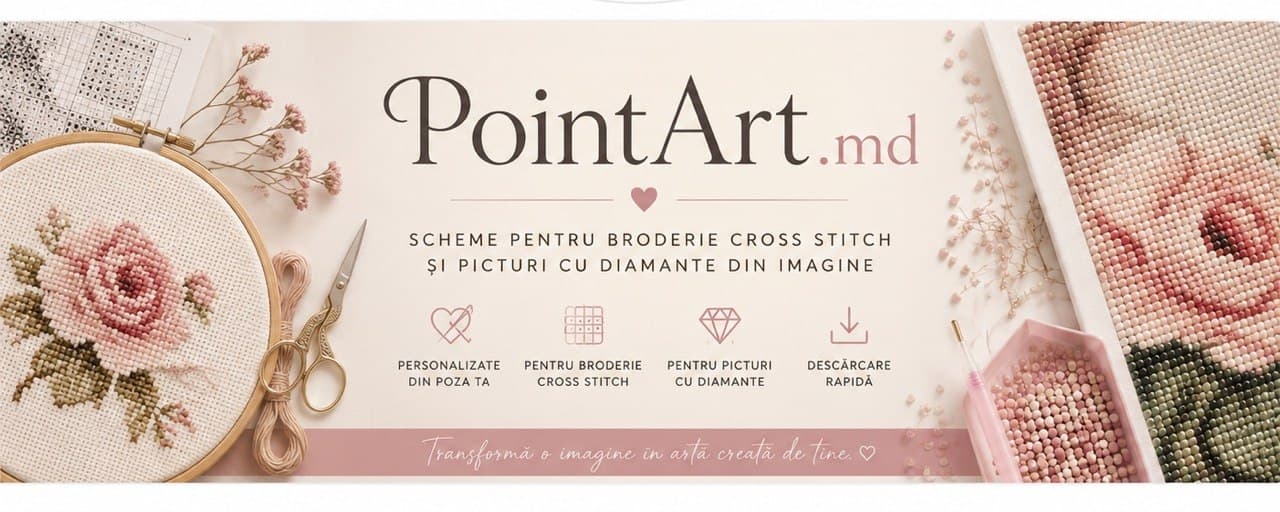 PointArt — Scheme de broderie și picturi cu diamante din imaginea ta